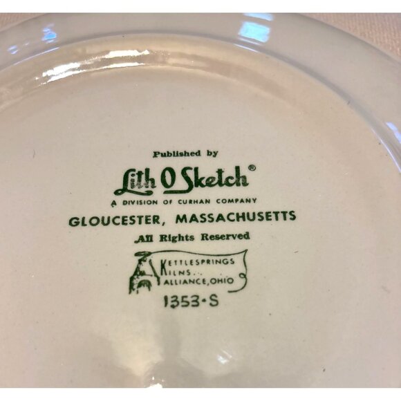 NC commemorate Collectors Plate By Lith-O-Sketch Kettlesprings Kilns 1353-S Vtg - Picture 3 of 3